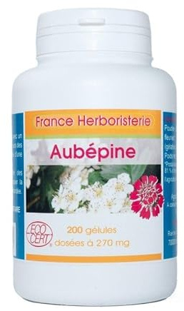 GELULES AUBEPINE 200 gélules dosées à 270 MG.