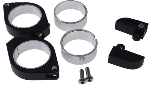 HIGHSIDER Blinkerhalter Set M8 für 38-41mm schwarz | Blinkerhalter Set für Blinker mit M8 Gewindebolzen; schwarzes CNC-Alu, geeignet für 38-41 mm Durchmesser am Motorrad
