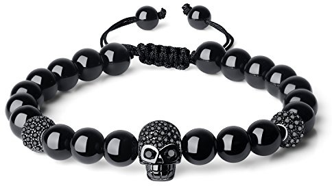 COAI Bracelet à Charms Tête de Mort Pierre Homme Femme