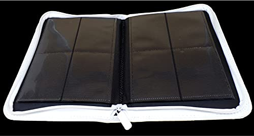 docsmagic.de Pro-Player 4-Pocket Zip-Album White - 160 Card Binder - MTG - PKM - YGO - Cremallera Blanco