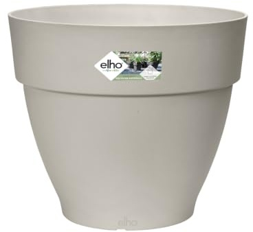 elho Vibia Campana Rund 25 - Blumentopf für Außen - Ø 24.5 x H 21.0 cm - Seidenweiß