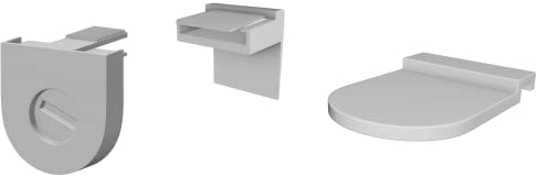 MW GROUP klemmträger plissee - Klemmfix für Plissee Ohne Bohren, Rollo, Minirollo - Plissee Ersatzteile - Set Rollo Halterung Fenster - Klemmträger, Plissee Klemmen (Weiß Ohne Bohren)