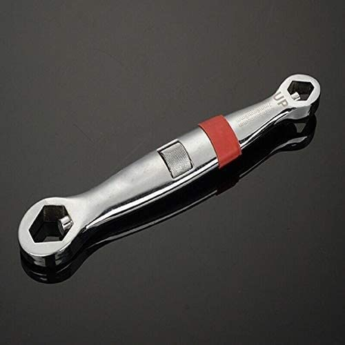 SKUZA Ringschlüssel, Verstellbarer Schraubenschlüssel, gekröpfter Ringschlüssel, 23-in-1-Multifunktions-Universal-metrischer imperialer Schraubenschlüssel (Zoll 5/32-3/4, metrisch 4 mm-19 mm)