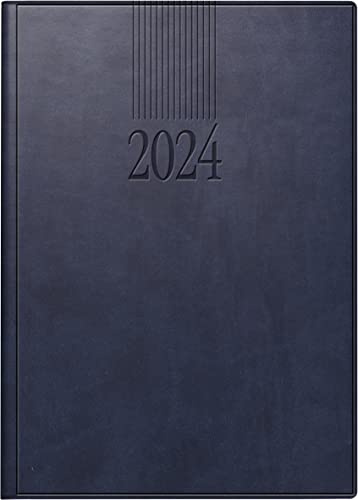 rido/idé Tageskalender Modell ROMA 1 2024 1 Seite = 1 Tag Blattgröße 14,2 x 20 cm blau