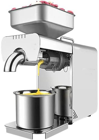 LMEIL Kitchen Oil Press Machine, 700W Oil Press Machine Commercial Hot and Cold Oil Presser, Multifunctional Stainless Steel Oil Press, 304 Stainless Steel, Peanut Sunflower Walnut Beans Sesame Seeds