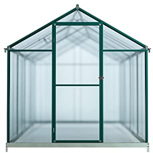 Outgarden Gewächshaus Royal | Hohlkammerplatte 4 mm | 4,4 m² | Aluminium eloxiert | B x T x H: 182 x 243 x 188,3 cm | Mit Dachfenster und Flügeltür | Inkl. Fundament