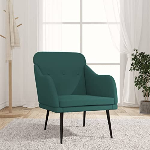 BUKSCYJS Sessel Wohnzimmer,Clubsesselsessel DunkelgrüN 63x76x80 cm Stoffadatto A Soggiorno, Camera Da Letto, Studio, Corridoio, Sala Di Ricevimento, Sala Conferenze