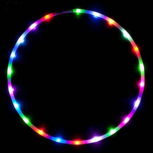 Aros con Luz LED, Aros de Baile y Fitness con LED Que Cambian de Color para Adultos y Niños (60cm)