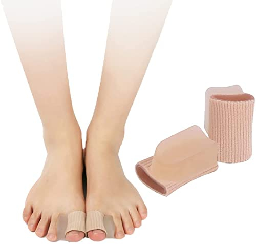 MUSUMI 2 Stück Wiederverwendbare Ballenzehen-Korrektoren für Damen und Herren, Hammerhülsenrohr mit großen Gel-Zehenabstandshaltern, Zehenspreizer für Ballenzehen, Hallux Valgus, Hammerzehen