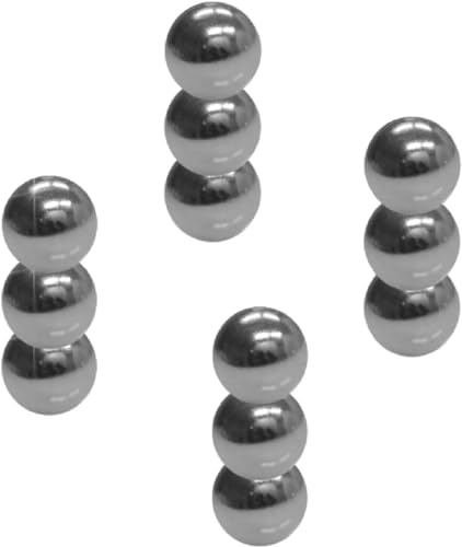 Master of Boards Lot de 12 aimants puissants en néodyme pour tableau magnétique, tableau blanc, tableau en verre, mini aimants de réfrigérateur, forte adhérence, Ø 10 mm, argent