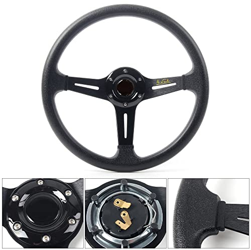 Sportlenkrad,Drift Lenkrad Sport-Lenkrad-Passform fit gebrauch für Golf 4 Modified Racing-Lenkrad 14 Zoll 350mm Aluminium-Moving Ruder Universal
