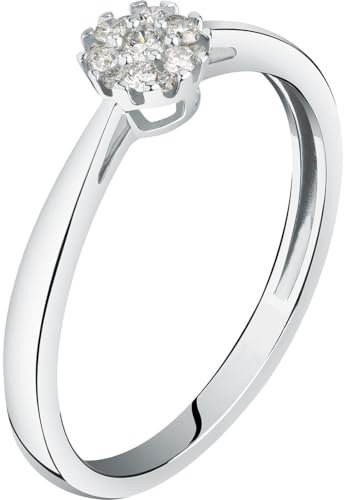 CHRIST Damen-Damenring 585er Weißgold 1 Diamant 52, Weißgold 32027507