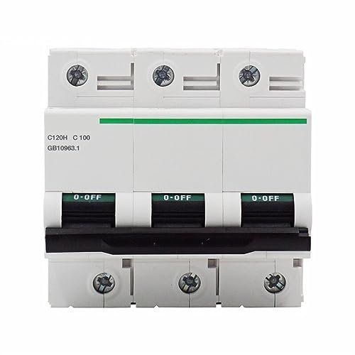 C120H disjoncteur haute puissance C120H 3p type C 63A 80A 100A 125A 10kA A9N19802/10/18/26 1 pièces(125A)