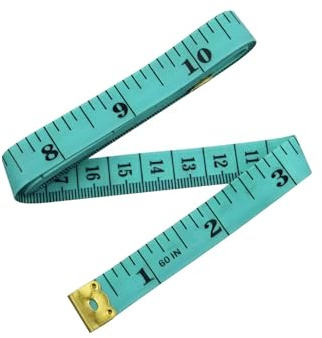 NAVZA® Dual-Sided Durable Measuring Tape for Body and Waist Measurements 150 Centimeters 60 Inches White Tailor Clothes Fabric Sewing Accessories Tape Measure Rulers (Green/Black)