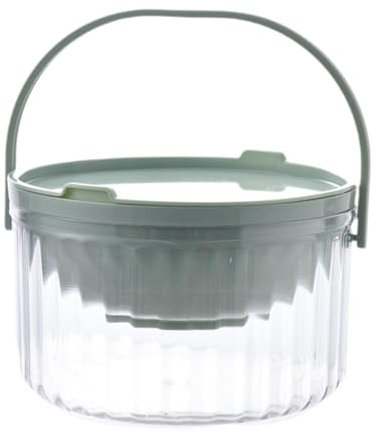 SiaBiced Recipiente para Ensaladas, Fuente para Servir Frutas, Verde, Individual