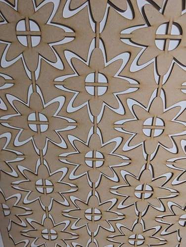 Pannello decorativo in legno, divisorio da parete, griglia di copertura del termosifone, decorazione per mobili, tagliato al laser da 3 mm di spessore, pannello MDF (dimensioni 1200 mm x 610 mm),