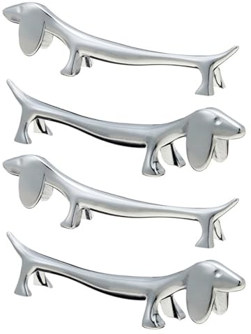 4 soportes para palillos de cachorro, soporte para palillos de perro salchicha, estante creativo para vajilla, bonito estante para palillos de perro para cubiertos, soporte de vajilla de cocina