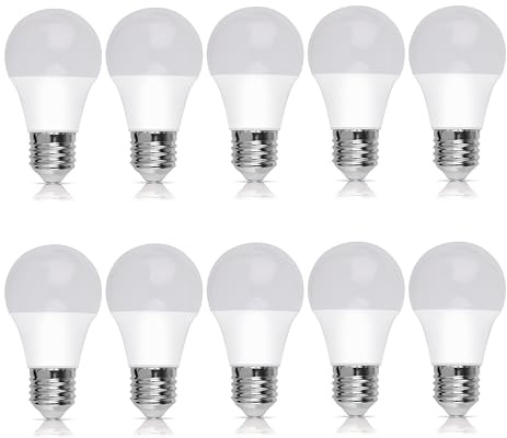 Bright Source Non-Dimmable Opal Frosted LED GLS Bulb, 4.8W, 470lm, E27 Edison Screw, 3000K Warm White - Pack of 10 Bulbs