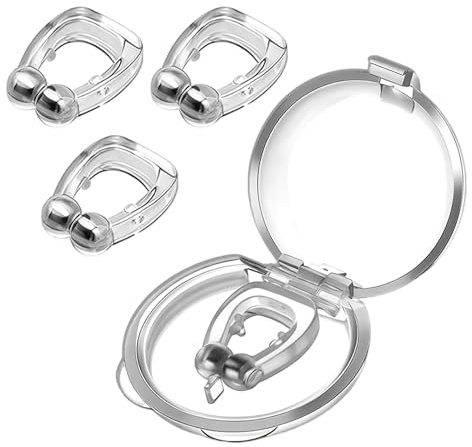 2 Clip Nasali in Silicone Antirussamento, Dilatatore Nasale per Aprire le Narici, Dormire Senza Russare