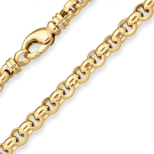 7,2mm Erbskette Goldkette Collier Halskette aus 585 Gold Gelbgold 55cm