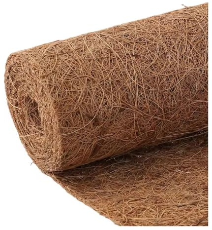 Tapis En Coco Naturel 12×120 Pouces Fibre De Coco Robuste Pour Jardin, Serre, Fond De Jardinière, Mur Végétal, Support Racinaire, Culture Bio, Protection Du Sol, Usage Polyvalent(12x39 inch(30x100cm))