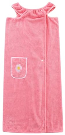Albornoz de toalla para mujer, bata de baño de toalla para mujer, envolturas de toalla para la ducha, absorbente para el cuerpo, cambiador, bata de toalla de secado rápido, forro polar coral