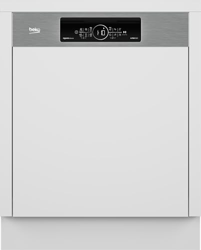 Beko BDSN36550XP Geschirrspüler 60 cm, einbau und teilintegriert, für 15 Maßgedecke, 6 Programme, 6 Zusatzfunktionen, 3 Spülebenen, PowerIntense, SilentWash, SelfDry, SensorAdapt, weiß