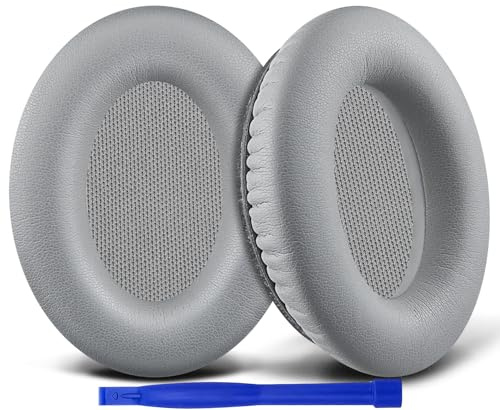 SOULWIT Earpads Replacement for Bose AE2, AE2w, AE2i/SoundLink & SoundTrue Around-Ear AE Generation 1.0 Headphones, Protein Leather Ear Pads Cushions - Silver(Silver Scrims)