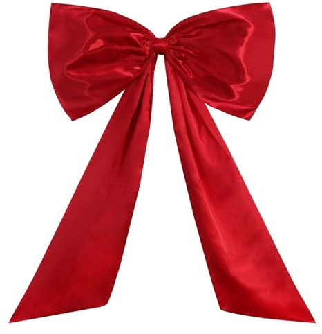 MeYuxg Große Satinschleife 58x100 cm, Exquisite Geschenkschleife Groß, Große Schleife Weihnachten,Schleifen Deko für Partydekoration, Wanddekoration, Hochzeit & Heimdekoration(Rote)