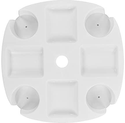 Fdit Table de Plateau de Parapluie, Accessoire de Parasol de Plage et de Patio avec Support pour Poteaux de 25 à 32 Mm, Plateau de Collation en PP pour la Détente en Plein Air et Les