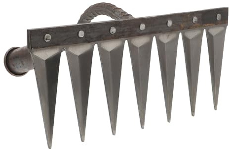 CIYODO Rastrello da Giardino Manuale in Ferro 7 Denti Sarchiatore Compatto per Diserbo e Smuovere Terreno Strumento Metallico Portatile per Prati e Giardinaggio