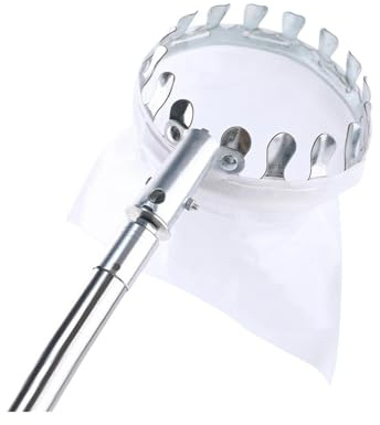 KIFSDLF Recolector de Frutas Acero Inoxidable 1,6 a 4 m, Herramienta for Recoger en árboles Altos, Bolsa recolección, Suministros agrícolas para Cerezas, ciruelas, recogedor(3.2M)