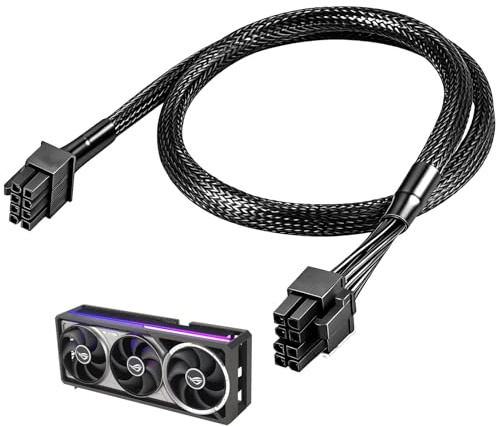 Câble GPU PCIe 8 Broches vers 6+2 pour Alim Modulaire Seasonic | Compatible avec Alimentations Modulaires Seasonic, 8 Broches PSU vers PCIe 6+2, 18AWG, 60 cm