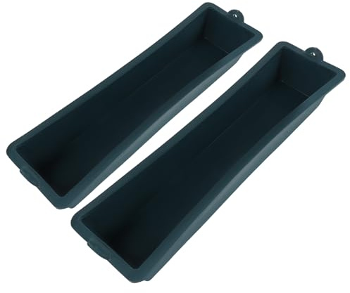 UKCOCO 2pcs 43cm Livestock Feeding Trough Set – Pig and Poultry Waterer Feeder Containers for Farm Breeding, Heavy-duty Fence Feed Trough Suitable for Goats, Cattle, Calves, and Chickens