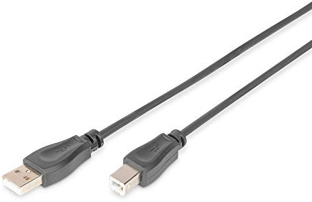 Digitus Cable de Conexión USB Tipo A-B 0.5m Negro