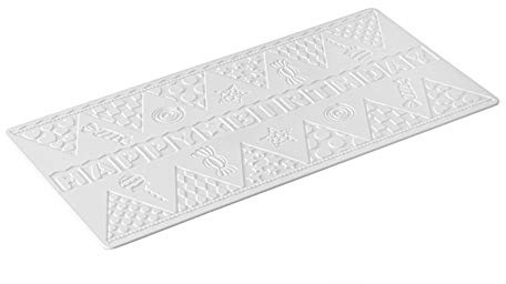 silikomart | Tapis à gâteau décoratif en Silicone CANDY PARTY, 400 x 800 mm | antiadhésif, paquet de 1 tapis à gâteau, design de gâteau, h 1,8 mm, fabriqué en Italie