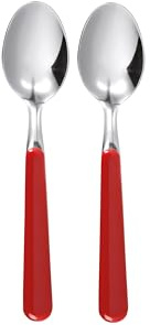 Excelsa Rostfritt stål sked set, röd, 2 st