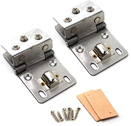 Glass Cabinet Hinges Stainless Steel Door Hinge Clamp for Shower Door Come with Screws for 8-10mm Thickness Glass (Pack of 2)