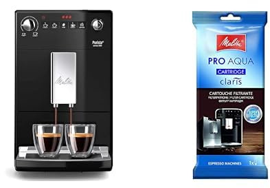 Melitta Purista F230-102, Cafetera Automatica con Molinillo Silencioso, 15 Bares + Pro Aqua Cartucho de Filtro Descalcificador, Plastique