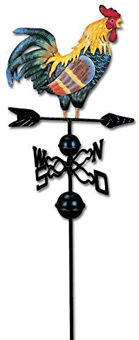 CESUO Segnavento nel Metallo con Ornamento Gallo Segnavento Vano per Tetto Banderuola per Tetto Gallo Banderuola
