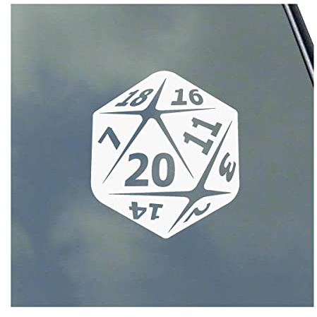 20-Sided Dice Vinyl Sticker Decal Roleplaying Game Role Play RPG Pen and Paper