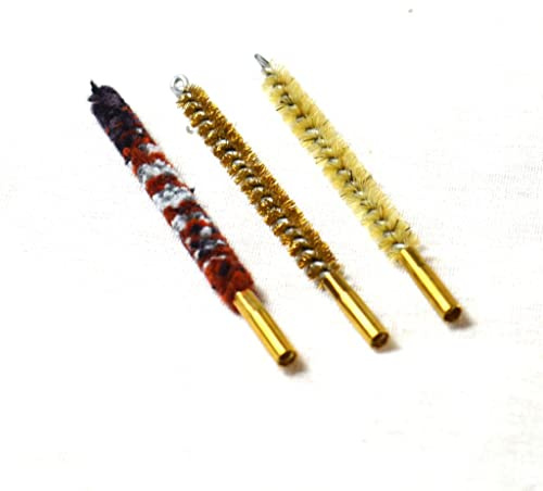 ARMERIAONLINE SINCE 1999 Kit Pulizia di Scovoli Calibro 12 7,65 4,5 9x21 Armi Corte e cal a Salve 9mm CALIBRO : 4,5 mm