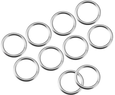 METALLIXITY 10 Stück O-Ringe 25 mm Außendurchmesser 3 mm dick | Aus 304 Edelstahl, geschweißter runder Ring, Zum Aufhängen von Gegenständen