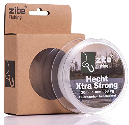Zite Fishing Fluorocarbon Vorfach-Schnur Angeln - Monofile Angelschnur | Beschichtet für Vorfächer - 30m Angelschnur zum Spinnfischen