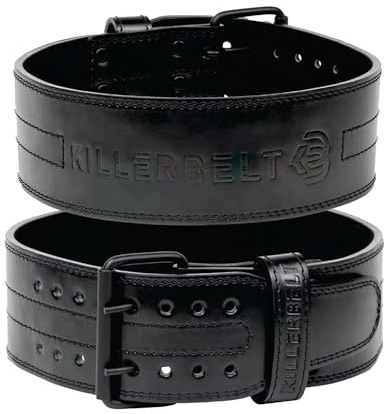 KillerBelt 7mm gewichthebergürtel Herren aus Leder | Premium Lifting Belt für Bodybuilding, Krafttraining, Fitness und Gewichtheben | 2 Dorn Gürtel mit rostfreier Schnalle