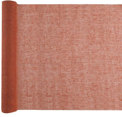 SANTEX 8553-112-30, Chemin de Table Naturel Coton 36cmx5m, Terracotta