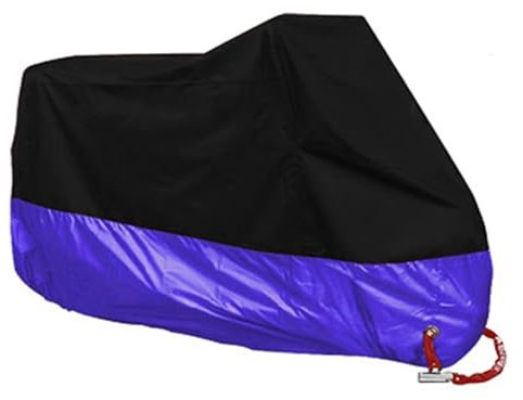 Motorradabdeckung Motorradabdeckung ML XL XXL XXXL XXXXL Universal Outdoor UV-Schutz Fahrrad Regen Staubdicht Roller Abdeckungen Wasserdicht 190T Motorrad Abdeckplane(Purple,L for 181-200cm)