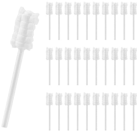 30 Pieces Baby Oral Cleaner, Baby Mouth Cleaner, Oral Cleaner, Deciduous Tooth Soft Bristle Toothbrush, Children's Cotton Swab