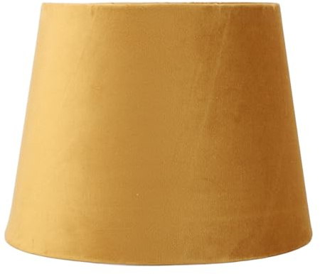 Stoff Lampenschirm, 21.5×16.5×16cm Konischer Samt Lampenschirm E27 E14 Moderne Lampenschirme für Tisch Nachttisch Stehlampe(Gold)