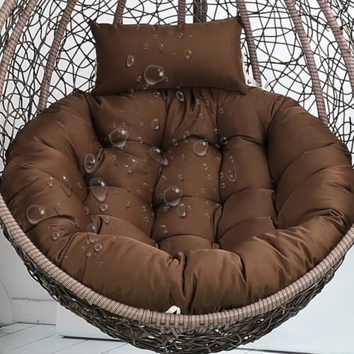 Aocase Premium Gartenstuhl Kissen Rund - Abnehmbare Gemütliche Stuhlauflage Wasserdicht für Outdoor/Indoor - Hängesessel Kissen für Rattan/Polyrattan Schaukelkorb | Wohnzimmer Balkon,No04,110×110cm